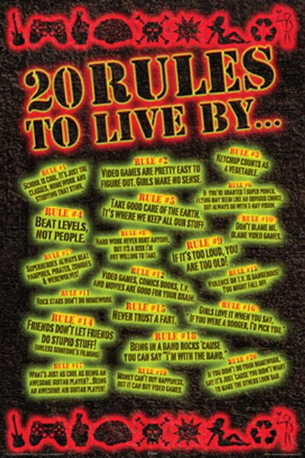 20 Rules To Live By Poster 241053