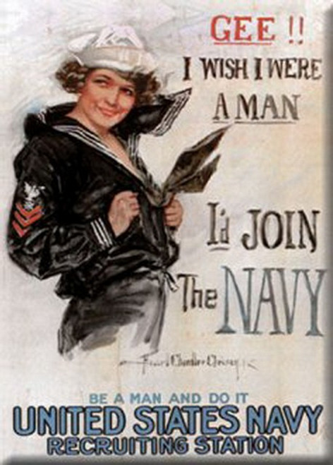 Navy Girl Magnet 0145P