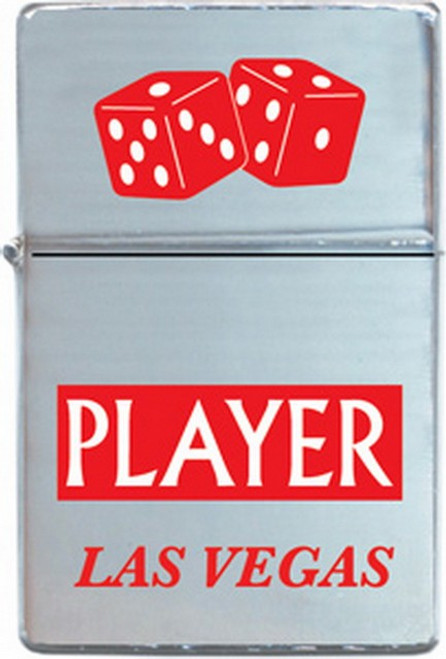 Las Vegas Player Refillable Metal Lighter ZP-0310