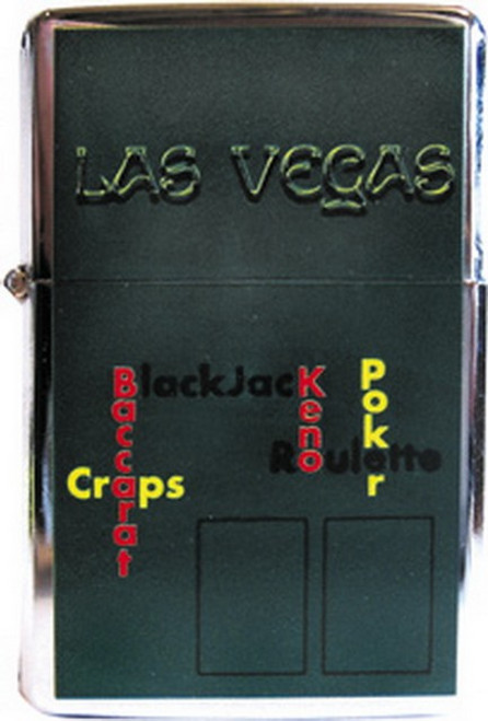 Las Vegas Table Games Refillable Metal Lighter ZP-0336