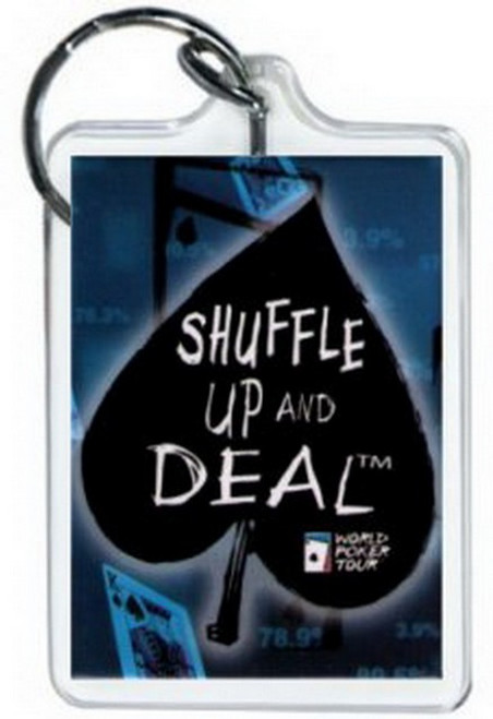 World Poker Tour Shuffle Up and Deal Lucite Keychain WK1579