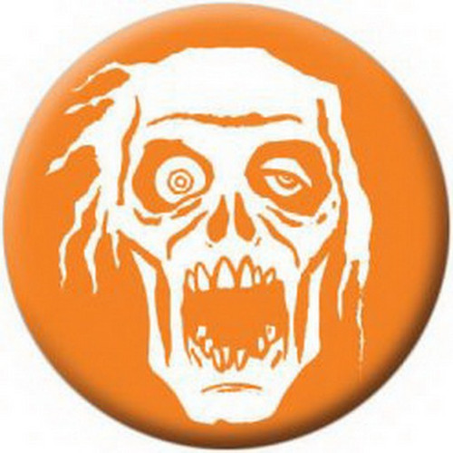 Zombie Head Orange Button 81664