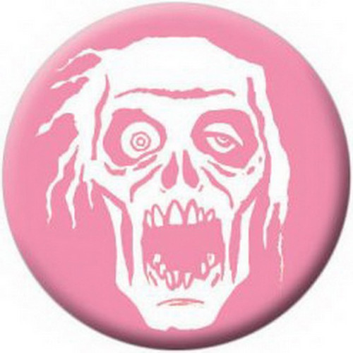 Zombie Head Pink Button 81665