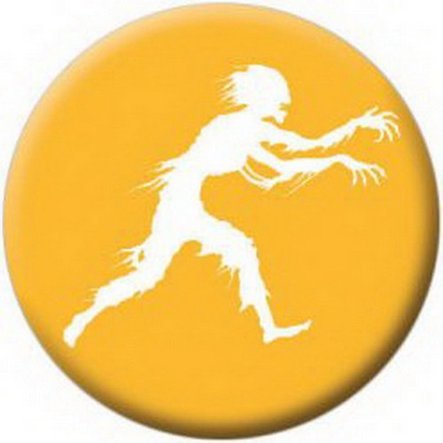 Running Zombie Orange Button 81667