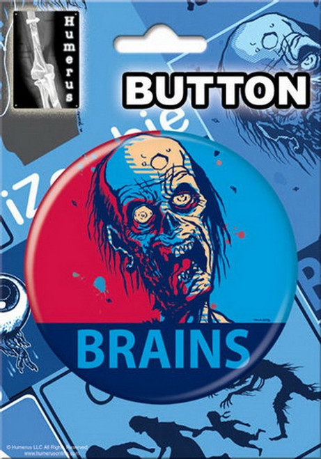 Zombie Brains 3-inch Button 97003