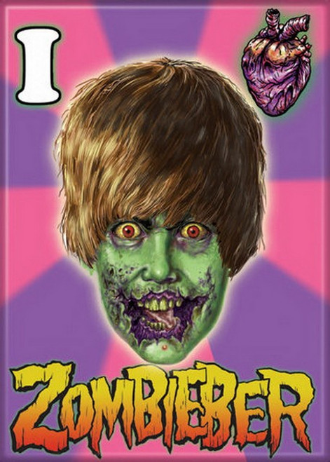 Zombie I Heart Zombieber Magnet 20295H