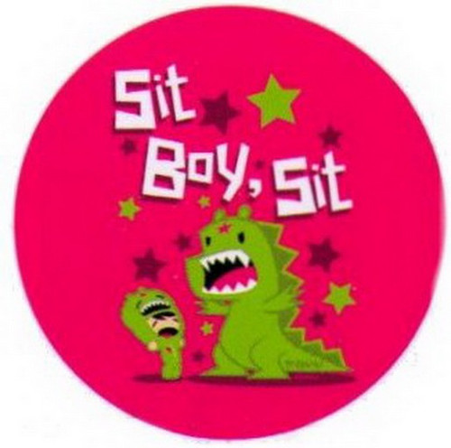 Zoodorable Sit Boy Sit Button ZB4461