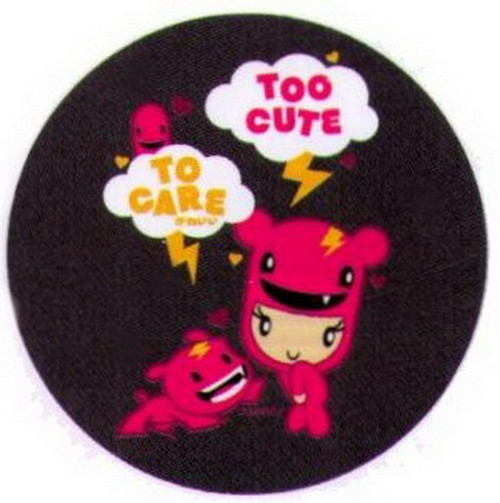 Zoodorable Too Cute To Care Button ZB4464