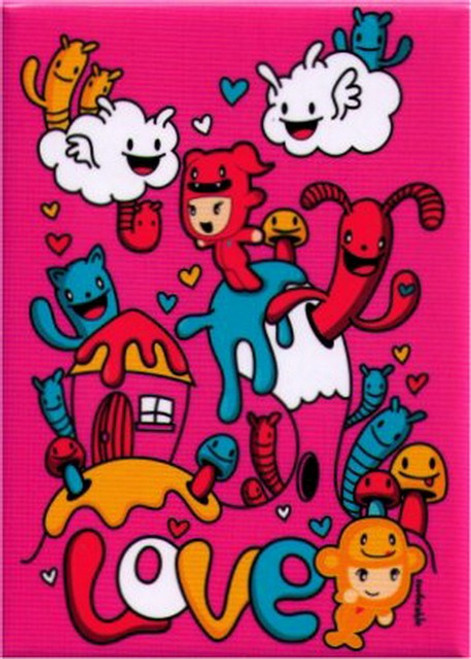 Zoodorable Love Pink Magnet ZM4571