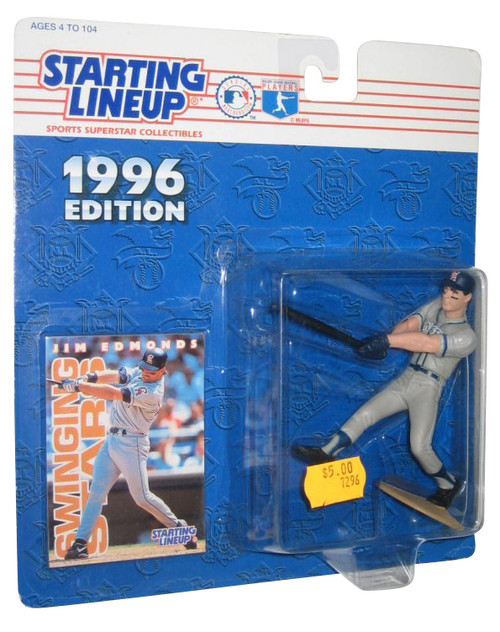 MLB Baseball Starting Lineup 1996 Jim Edmonds California Angels Figure w/ Trading Card