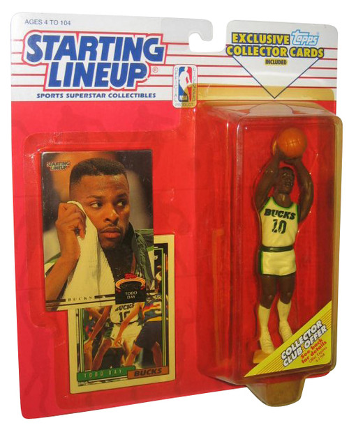 NBA Basketball Starting Lineup Todd Day Milwaukee Bucks Figure (1993) w/ Cards