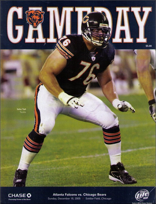 NFL Football Gameday Program Book - Atlanta Falcons vs Chicago Bears Sunday Dec 18th 2005