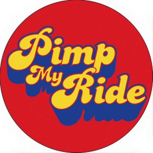 Pimp My Ride Logo - Blue & Gold Button B-2094