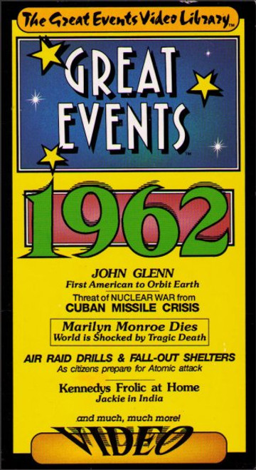 Great Events 1962 Vintage VHS Tape - (John Glenn / Marilyn Monroe)