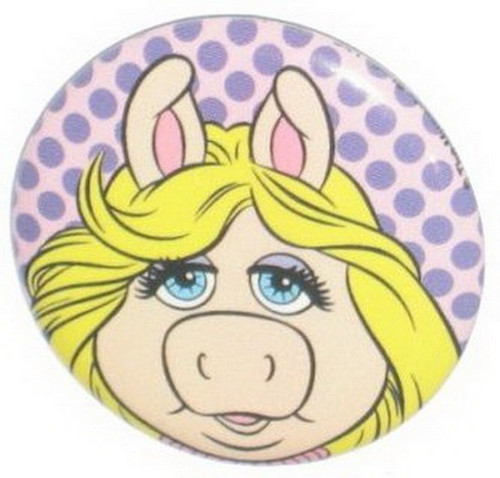 The Muppets Miss Piggy Face Button