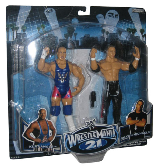 WWE Wrestlemania 21 Exclusive Series 3 Kurt Angle vs. HBK Shawn Michaels Figure (2-Pack Jakks Pacific)