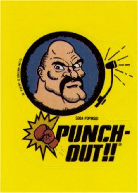 Nintendo Punch Out Soda Popinski Topps Sticker