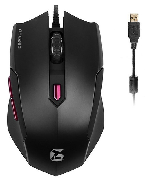 Geezer Wired USB Optical Gaming Mouse for PC Laptop Macbook - (LED Color Changing)