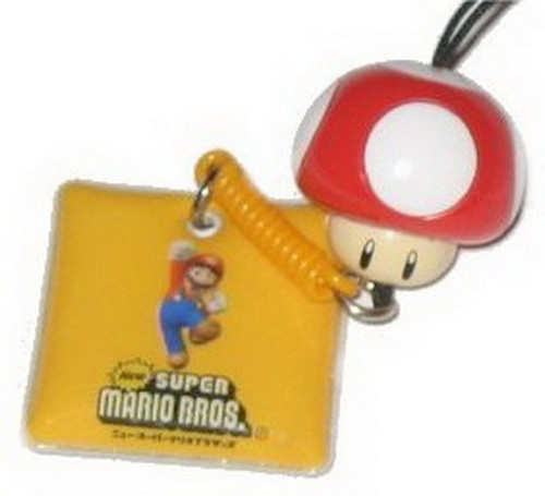 Nintendo Super Mario Bros. Red Mushroom Mario Charm Keychain