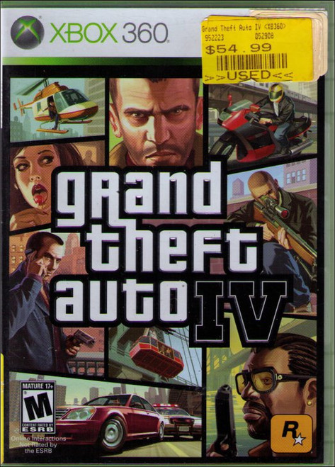 Grand Theft Auto IV X-Box 360 Live Video Game