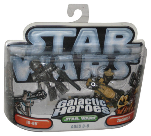 Star Wars Galactic Heroes (2004) IG-88 & Zuckuss Hasbro Figure Set - (Damaged Packaging)