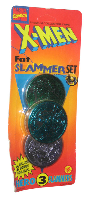 Marvel X-Men Toy Biz Vintage Fat Hero Foil Cap Slammer Set