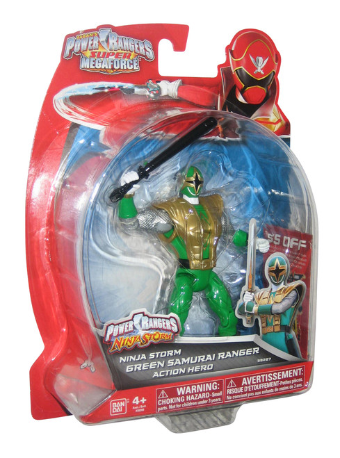 Power Rangers Super Megaforce Ninja Storm Green Samurai Action Hero Figure
