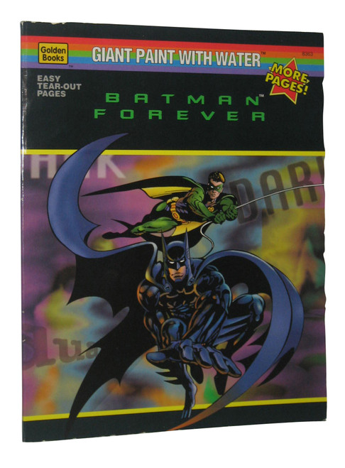 DC Batman Forever Giant Paint With Water (1995) Vintage Golden Book
