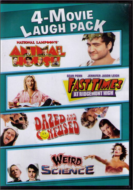 4 Movie Laugh Pack Comedy DVD Set - (Animal House / Dazed & Confused / Weird Science / Fast Times at Ridgemont High)