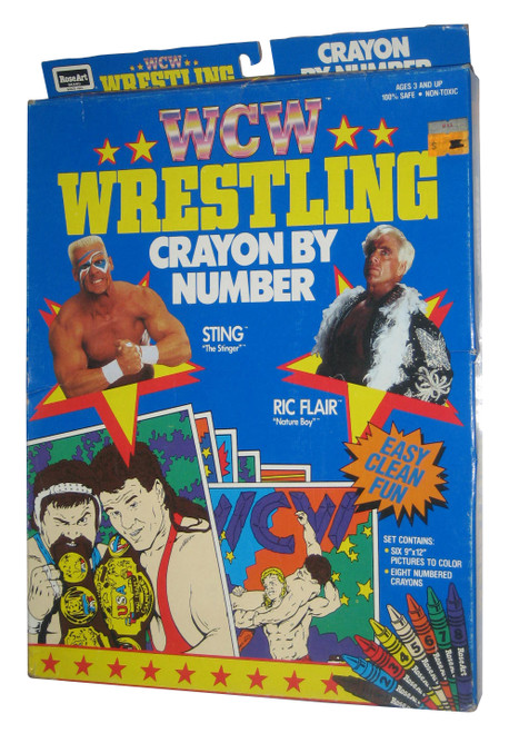 WCW Wrestling Crayon-By-Number RoseArt (1991) Vintage WWE WWF Toy