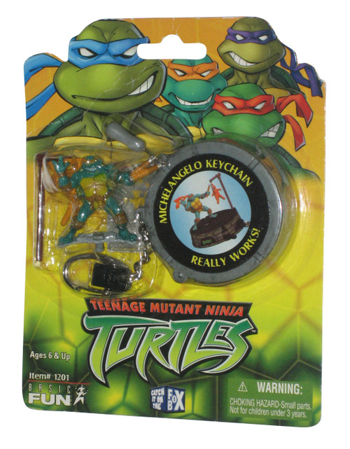 TMNT Michelangelo (2003) Basic Fun Really Works Keychain - (Teenage Mutant Ninja Turtles)