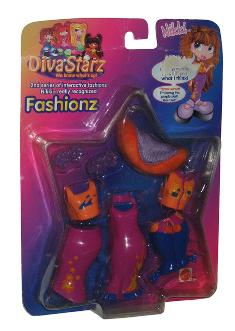 Diva Starz Nikki Interactive Fashions Girls Mattel Clothing Toy Set - (Series 2)