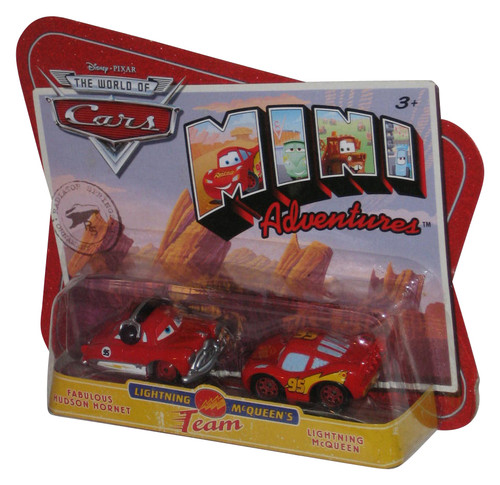 Disney Cars Mini Adventures Fabulous Hudson Hornet & Lightning McQueen Car Toy Set - (Dented Plastic)