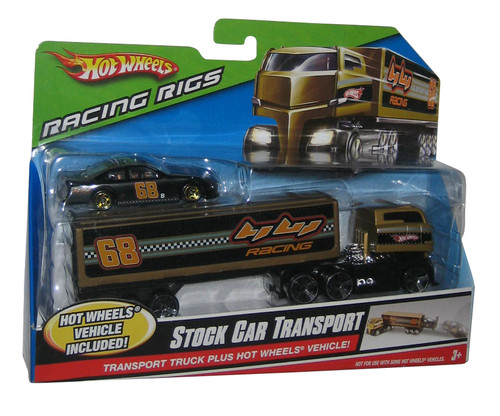 Hot Wheels Mattel Racing Rigs Stock Transport w/ Toy Car