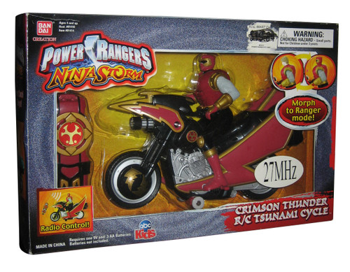 Power Rangers Ninja Storm Crimson Thunder Radio Control 27MHz Tsunami Cycle Toy