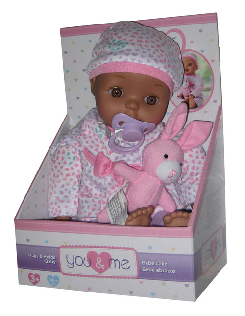 You & Me Hugs and Holds Toys R Us Baby Doll w/ Pink Plush Bunny