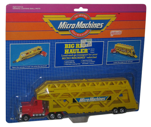 Micro Machines Big Rig Hauler Car Transport (1988) Galoob Toy Carrier Playset