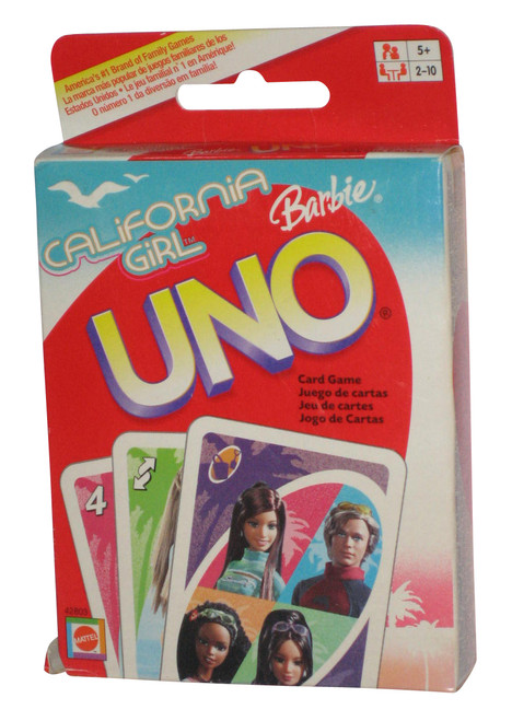 Barbie California Girl UNO Mattel Card Game