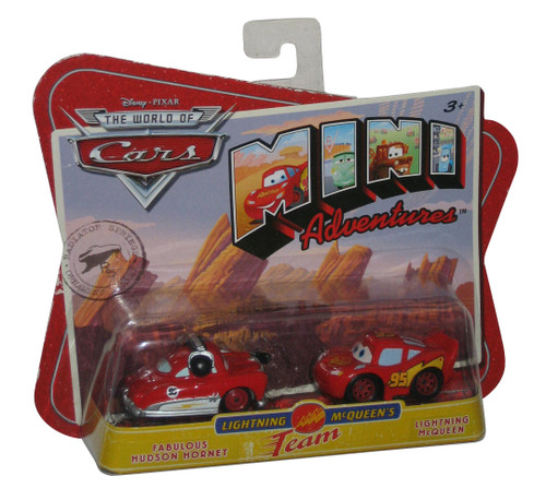 Disney Cars Mini Adventures Hudson Hornet & Lightning McQueen Red Toy Car Set