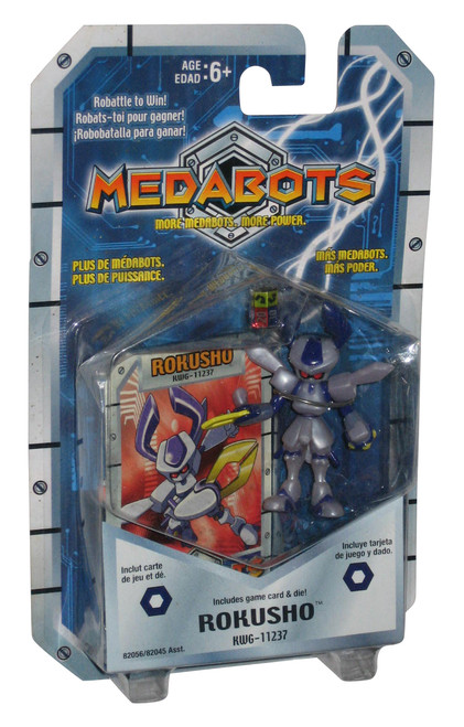 Medabots Rokusho Hasbro (2001) Action Figure w/ Game Card & Die