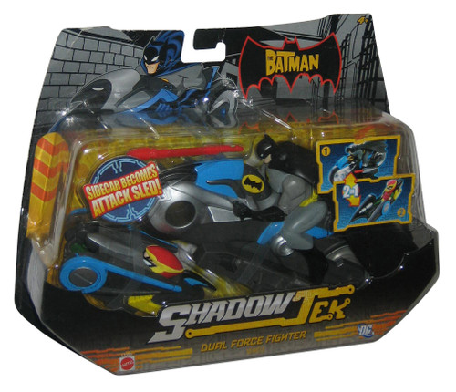 DC Batman Riding ShadowTek Dual Force Fighter Vehicle Mattel Toy w/ Figure