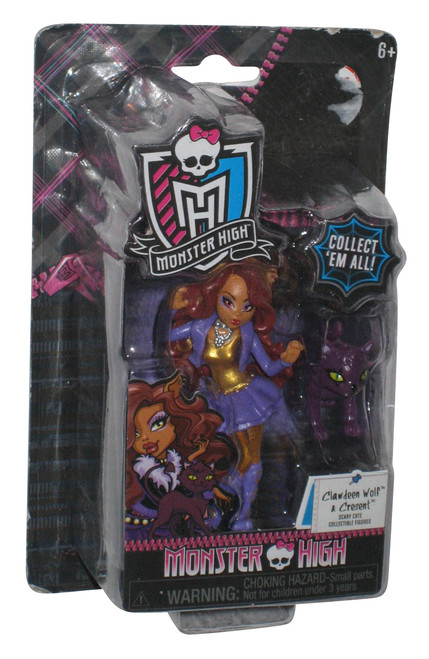 Monster High Clawdeen Wolf & Cresent Scary Cute Collectible Mini Figure Set