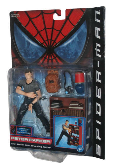 Marvel Spider-Man Movie Peter Parker Water Web Shooting Toy Biz Figure