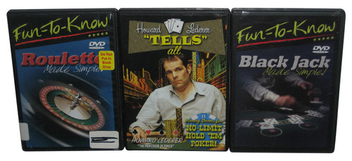 Casino / Gambling DVD Lot - Fun-To-Know Black Jack / Roulette / Poker Howard Lederer Tells All