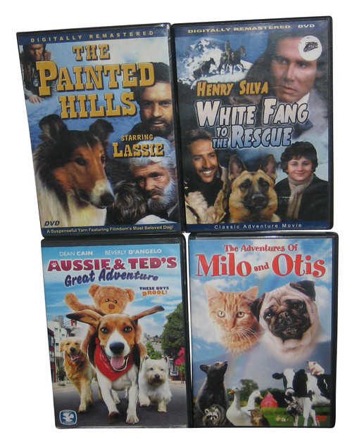 Dogs / Cats / Animals DVD Lot - (White Fang / Milo & Otis / Aussie & Ted / Lassie)