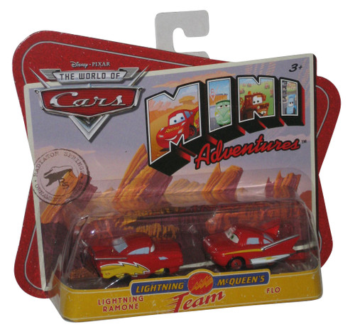 Disney Cars Mini Adventures Lightning Ramone and Flo Red Toy Set