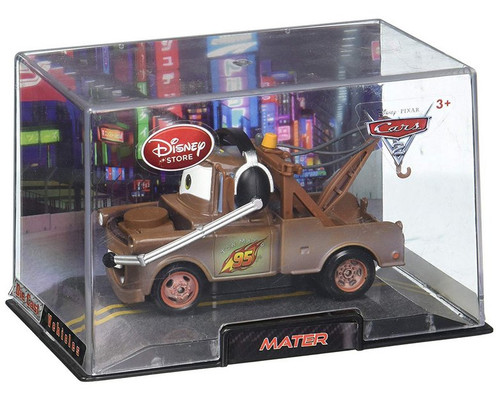 Disney Store Cars 2 Movie Mater Headset 1:43 Toy Car w/ Acrylic Case
