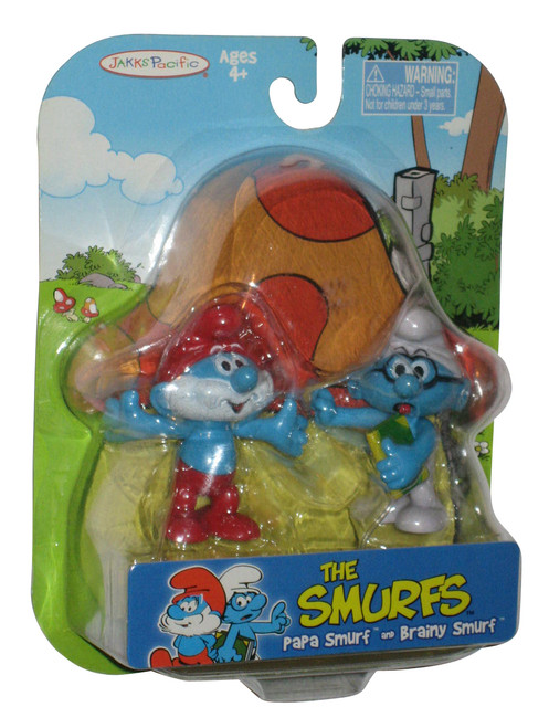 The Smurfs Papa & Brainy Jakks Pacific Toy Figure 2-Pack Set
