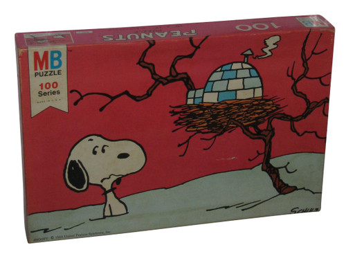 Peanuts Snoopy Winter Snow 100pc Vintage (1958) Milton Bradley Puzzle