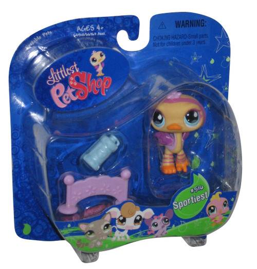 Littlest Pet Shop Sportiest Portable Pet Ostrich with Hurdle Toy Figure #516